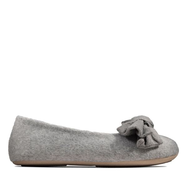 Clarks Womens Cozily Grace Slippers Grey | CA-3649087